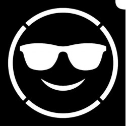 Stencil - Emoji Cool Dude  
